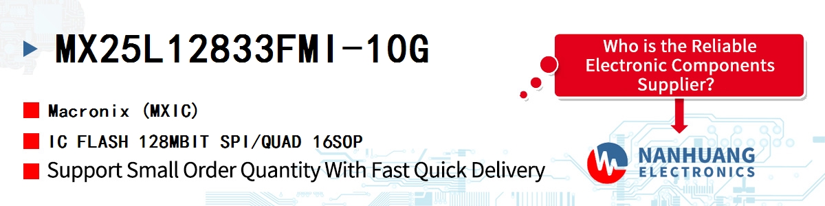 MX25L12833FMI-10G MXIC IC FLASH 128MBIT SPI/QUAD 16SOP