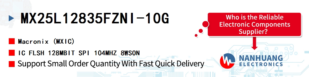 MX25L12835FZNI-10G MXIC IC FLSH 128MBIT SPI 104MHZ 8WSON