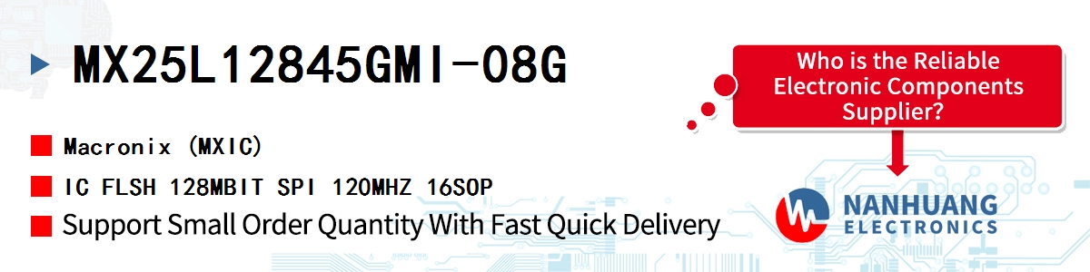 MX25L12845GMI-08G MXIC IC FLSH 128MBIT SPI 120MHZ 16SOP