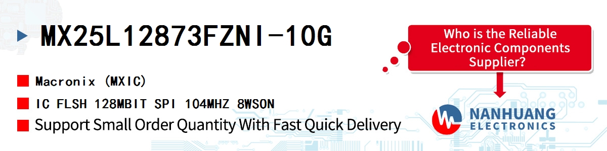 MX25L12873FZNI-10G MXIC IC FLSH 128MBIT SPI 104MHZ 8WSON