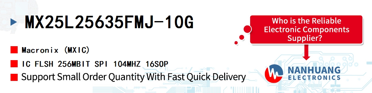 MX25L25635FMJ-10G MXIC IC FLSH 256MBIT SPI 104MHZ 16SOP