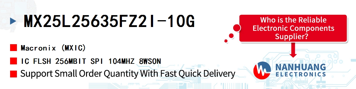 MX25L25635FZ2I-10G MXIC IC FLSH 256MBIT SPI 104MHZ 8WSON