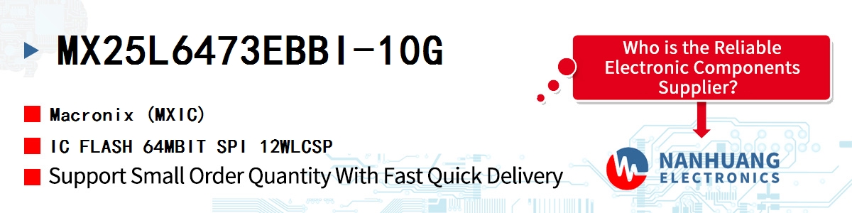 MX25L6473EBBI-10G MXIC IC FLASH 64MBIT SPI 12WLCSP