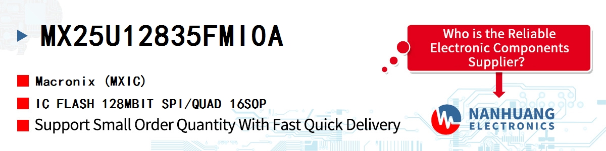 MX25U12835FMI0A MXIC IC FLASH 128MBIT SPI/QUAD 16SOP