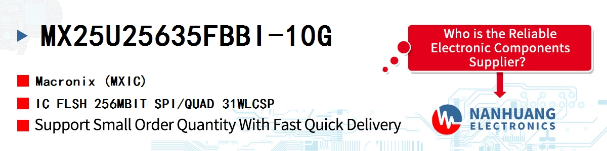 MX25U25635FBBI-10G MXIC IC FLSH 256MBIT SPI/QUAD 31WLCSP