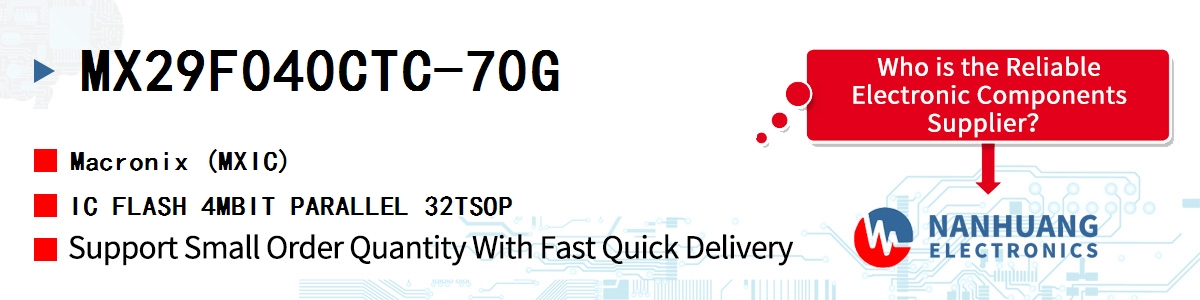 MX29F040CTC-70G MXIC IC FLASH 4MBIT PARALLEL 32TSOP