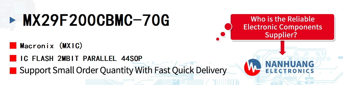 MX29F200CBMC-70G MXIC IC FLASH 2MBIT PARALLEL 44SOP