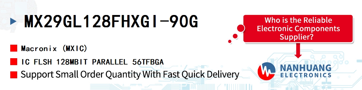 MX29GL128FHXGI-90G MXIC IC FLSH 128MBIT PARALLEL 56TFBGA