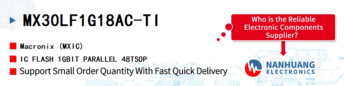 MX30LF1G18AC-TI MXIC IC FLASH 1GBIT PARALLEL 48TSOP