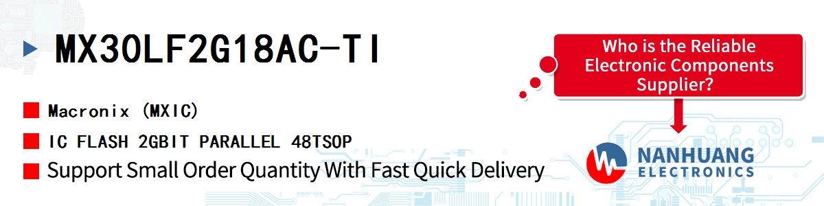 MX30LF2G18AC-TI MXIC IC FLASH 2GBIT PARALLEL 48TSOP