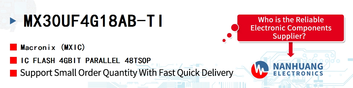 MX30UF4G18AB-TI MXIC IC FLASH 4GBIT PARALLEL 48TSOP