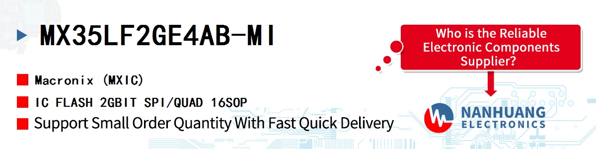 MX35LF2GE4AB-MI MXIC IC FLASH 2GBIT SPI/QUAD 16SOP