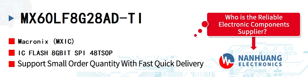 MX60LF8G28AD-TI MXIC IC FLASH 8GBIT SPI 48TSOP