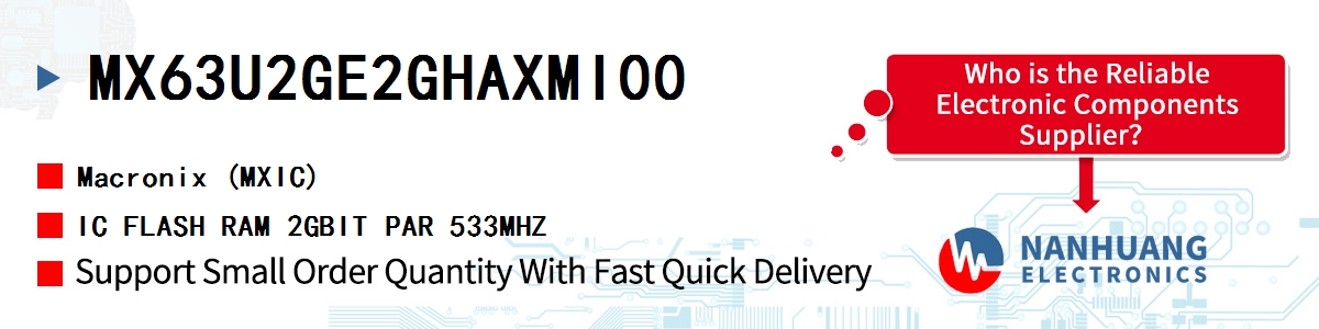 MX63U2GE2GHAXMI00 MXIC IC FLASH RAM 2GBIT PAR 533MHZ